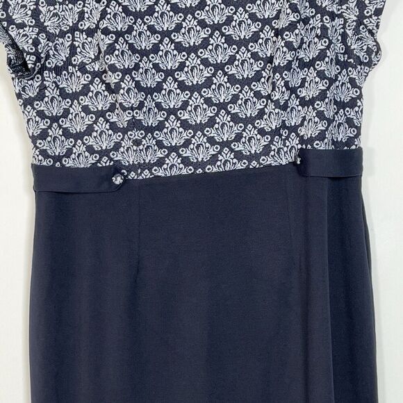 ModCloth Sheath Dress Womens Size 1X Navy Short Sleeve Stretch - Picture 4 of 15